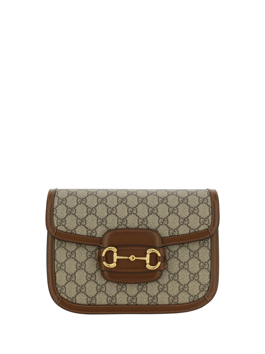 Gucci 20% cotton shoulder bag in brown