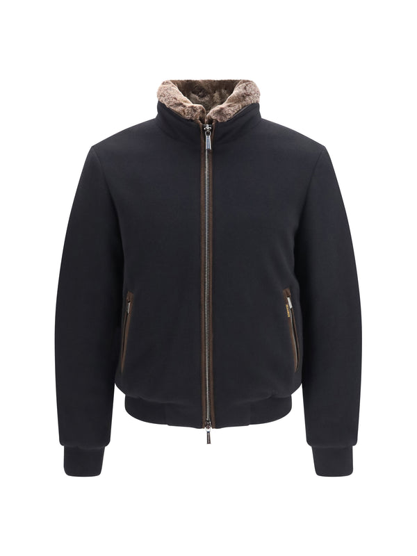 Moorer 10% Kashmir down jacket in black