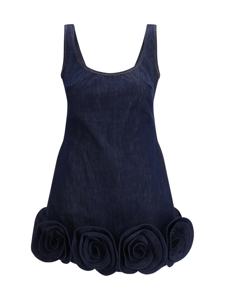 Self-Portrait 100% Cotton dress in blue