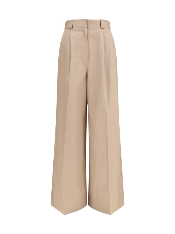 Balenciaga 100% Cotton trousers in beige
