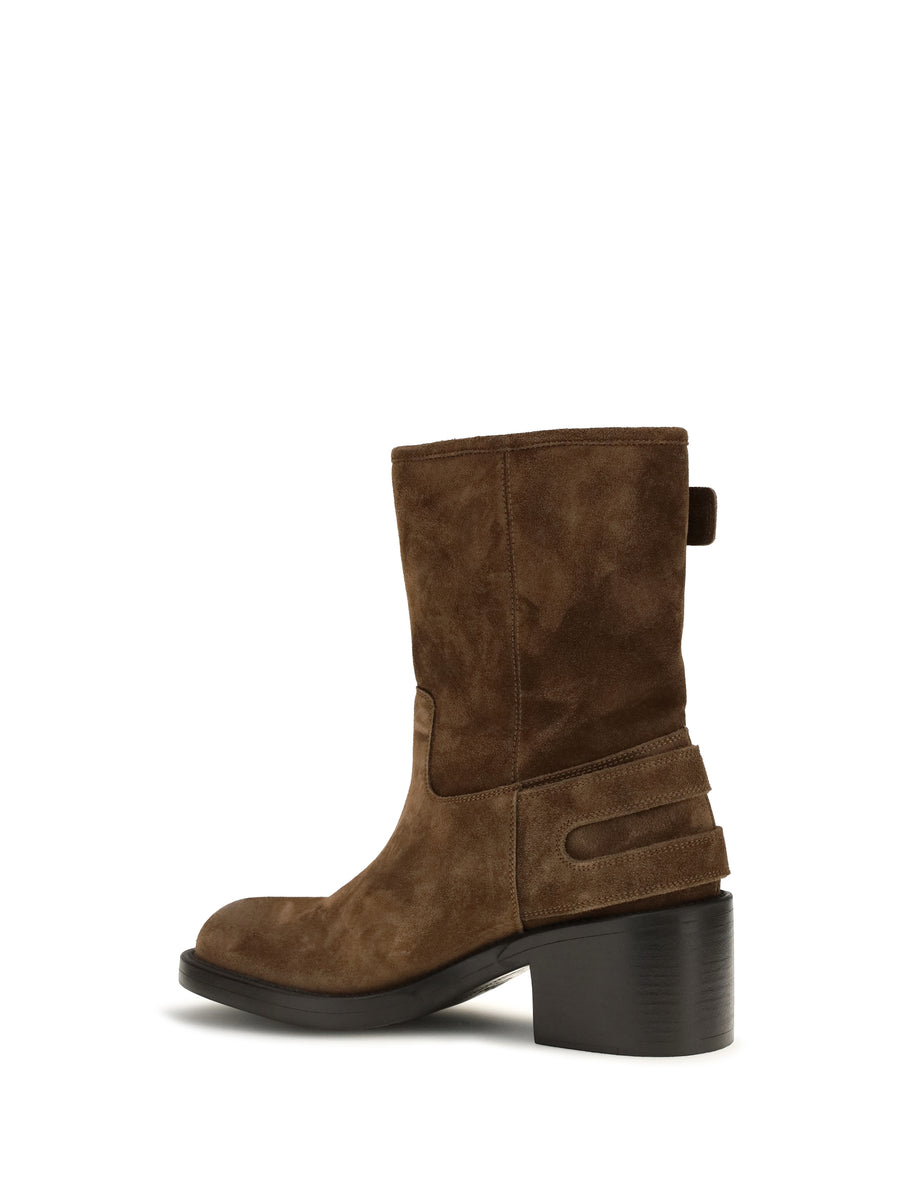 Ankle Boots Dakota Chocolate Brown Suede Calf Leather