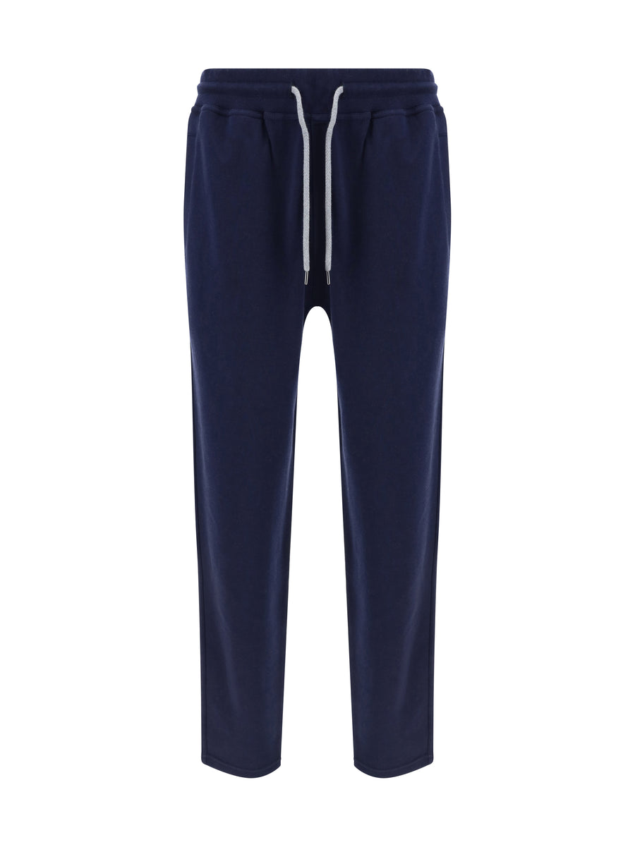 Brunello Cucinelli 64% Cotton joggers in navy