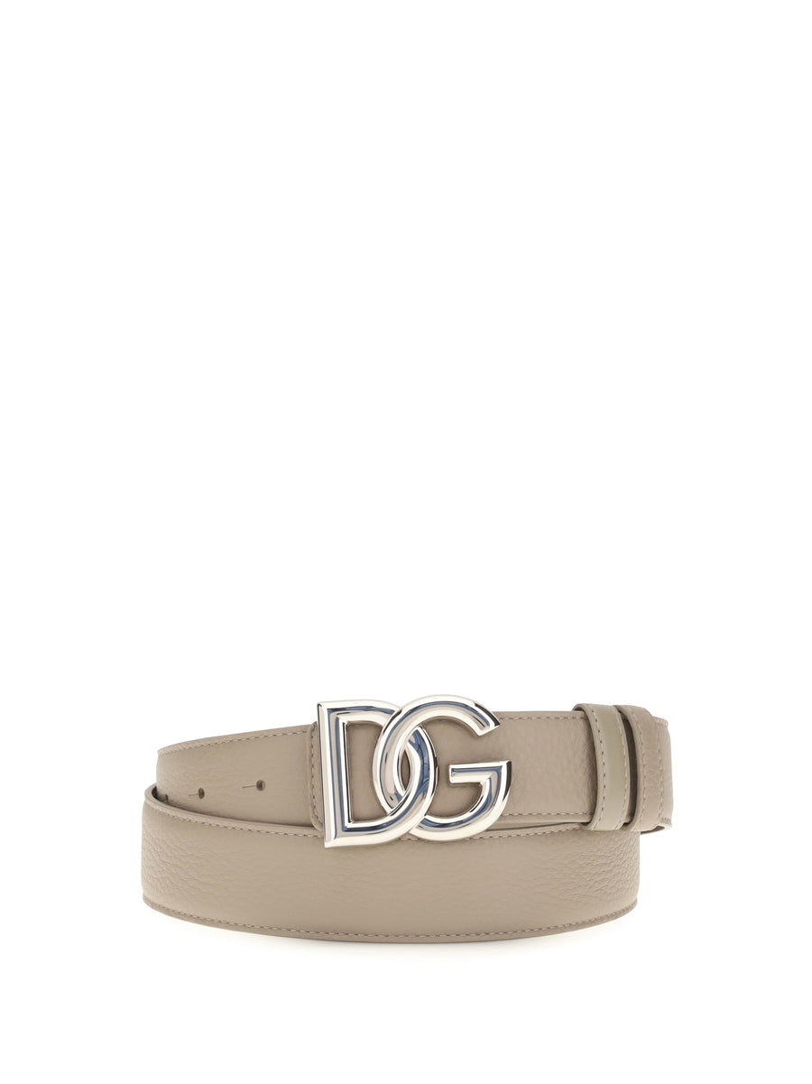 Dolce & Gabbana 100% calf leather Bos Taurus belt in beige