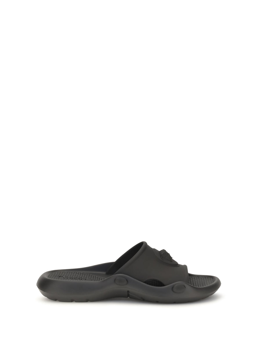 Versace 100% Rubber slide sandal in black