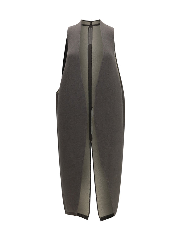 Rick Owens 94% Fleece Wool Ovis Aries vest in gray