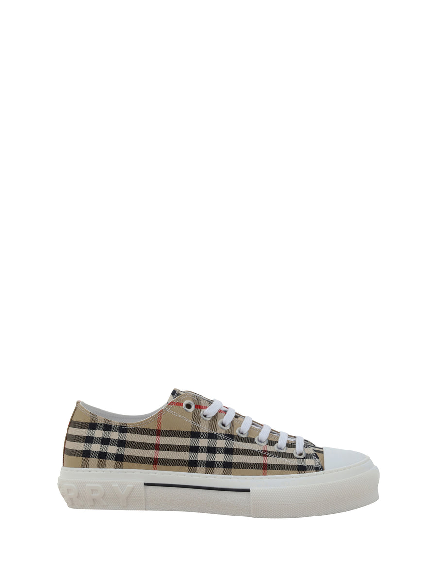 Burberry Cotton canvas upper with rubber sole sneakers in beige