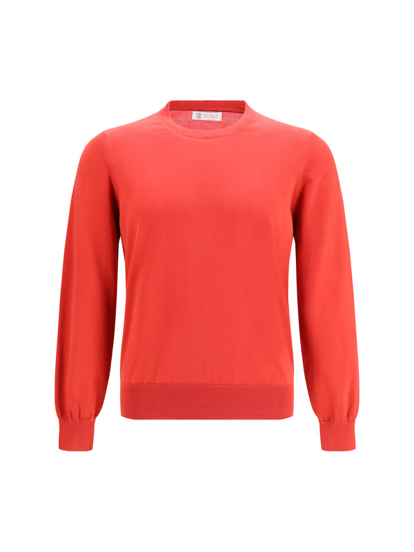 Brunello Cucinelli 100% Cotton sweater in red