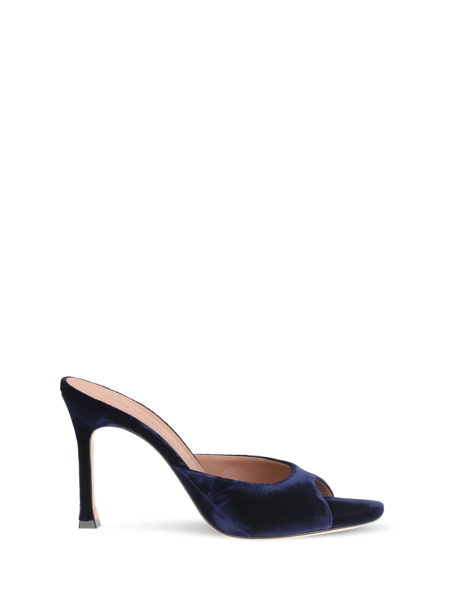 Alexa Velvet Sandals Midnight Blue