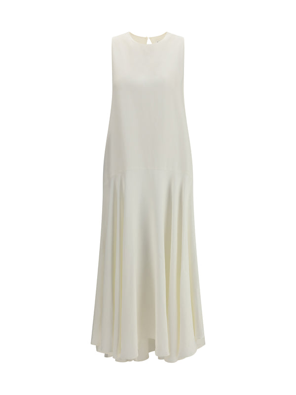 P.A.R.O.S.H. 28% Linen; 72% Viscose dress in beige