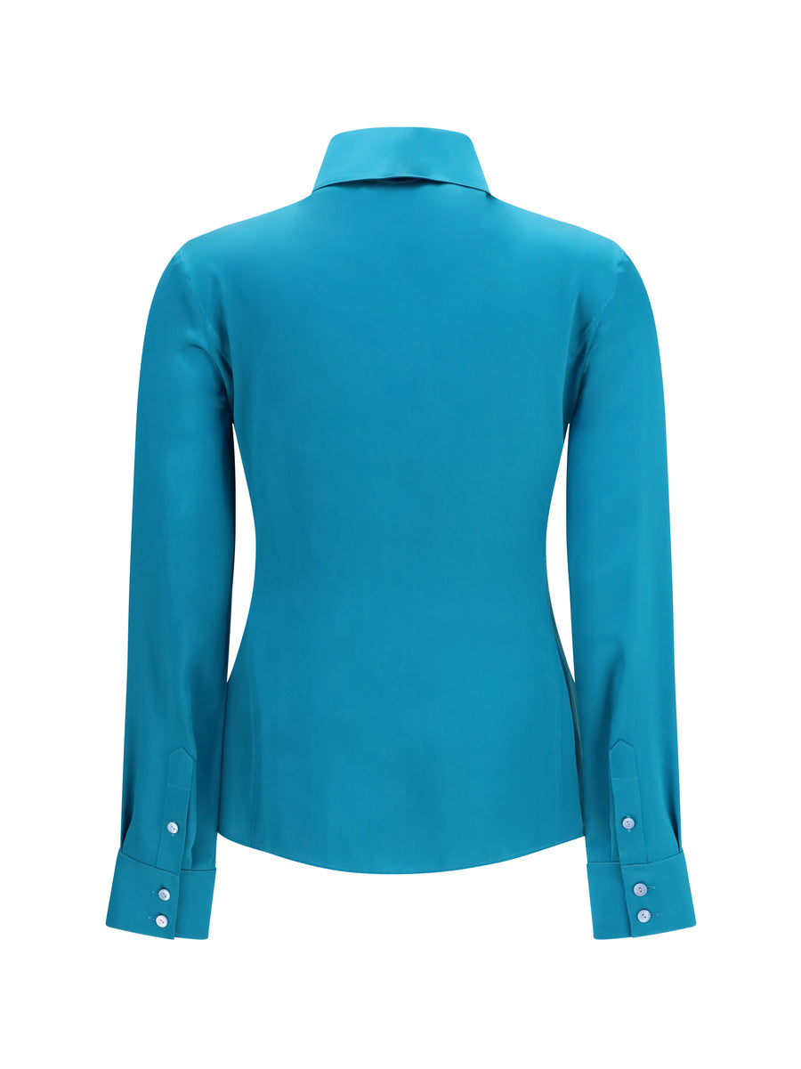 Shirt Silk Satin Twilight Sea