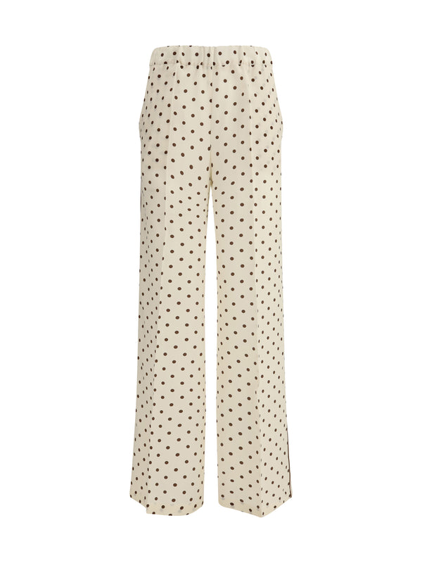 Polka-Dot Pants Fantasia Panna Silk