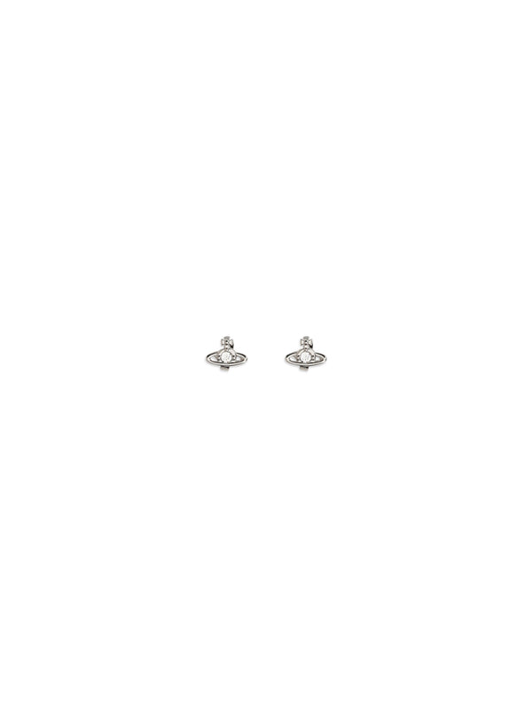 Nano Solitaire Earrings Platinum / Crystal Metal Metallic Metallised