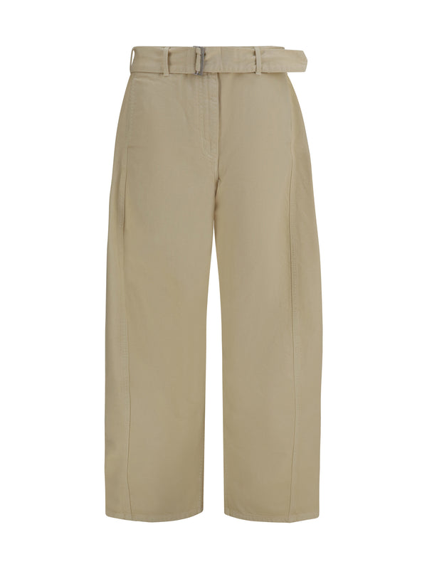 Magda Butrym 100% Cotton trousers in beige