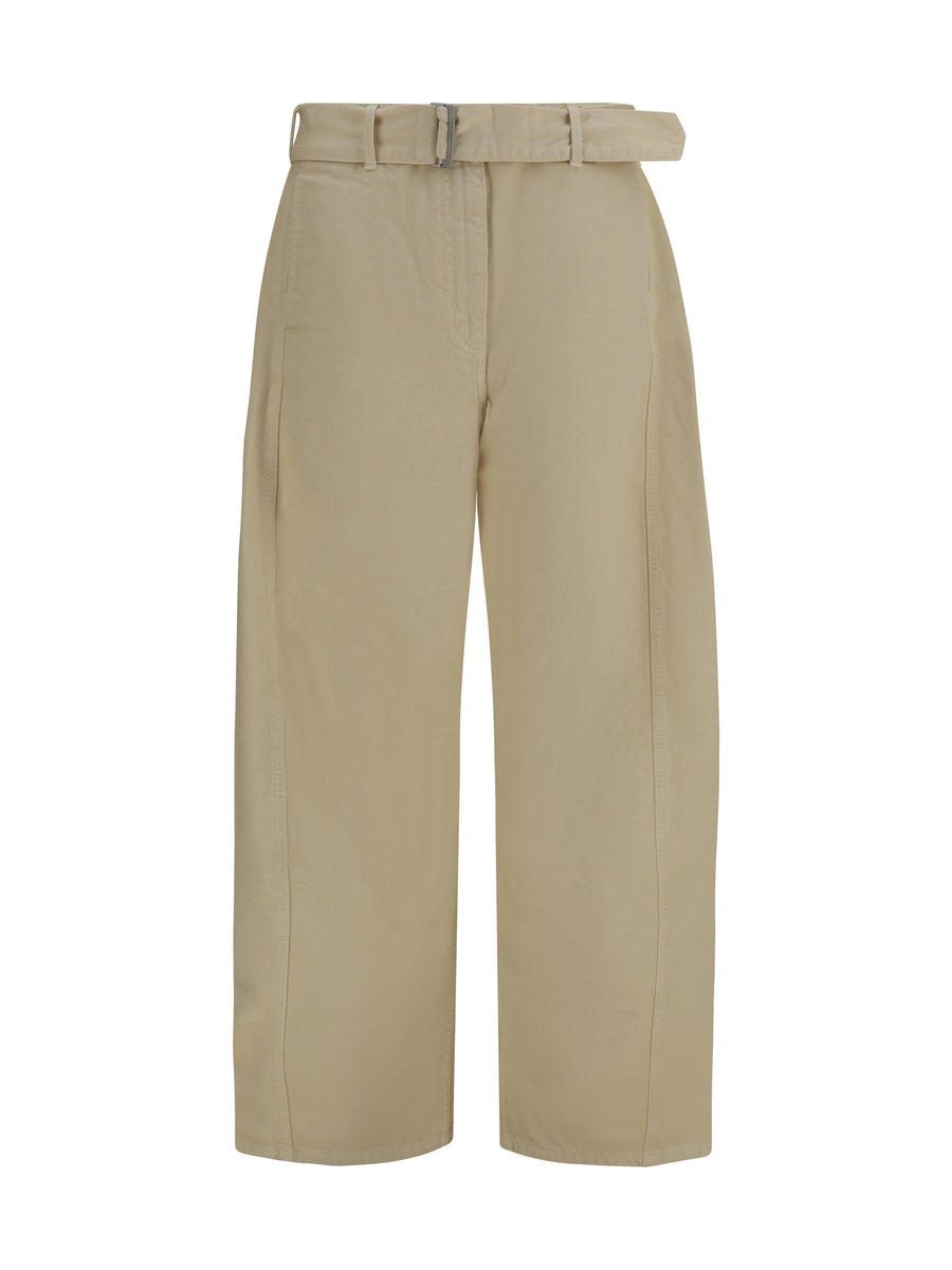 Magda Butrym 100% Cotton trousers in beige