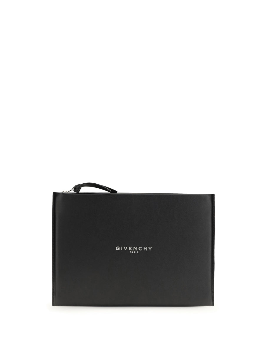Givenchy 100% Calf Leather Bos Taurus clutch in black