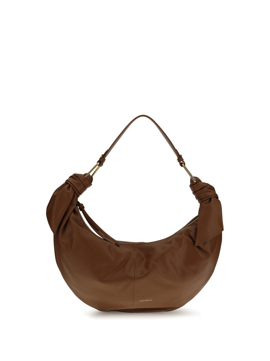 Coccinelle 100% Calf Leather Bos Taurus shoulder bag in brown
