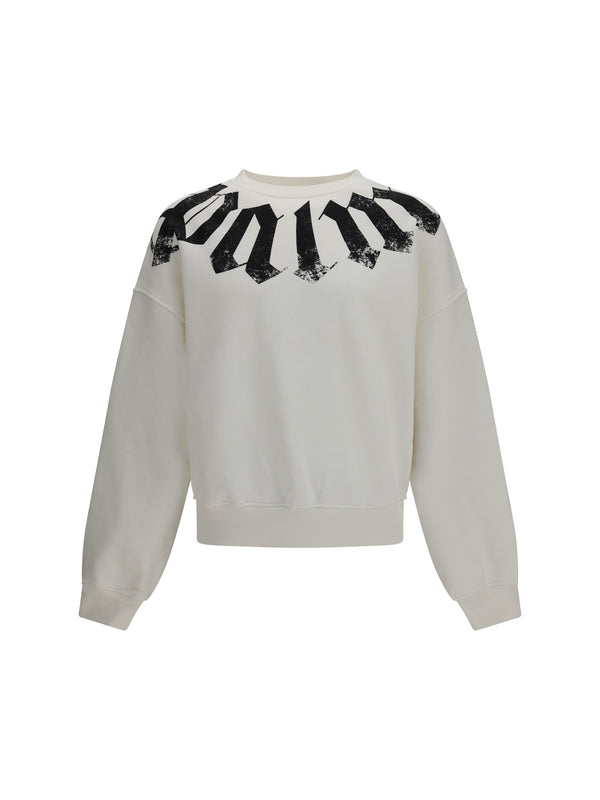 Palm Angels 95% cotton sweatshirt in white