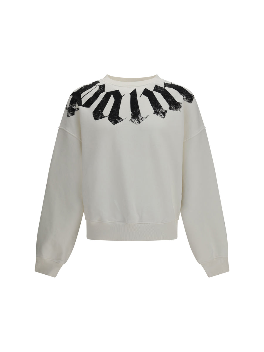 Palm Angels 95% cotton sweatshirt in white