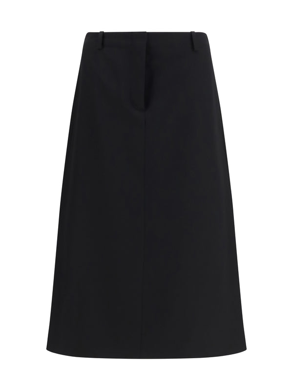 Grain De Poudre Skirt Nero Fleece Wool Ovis Aries