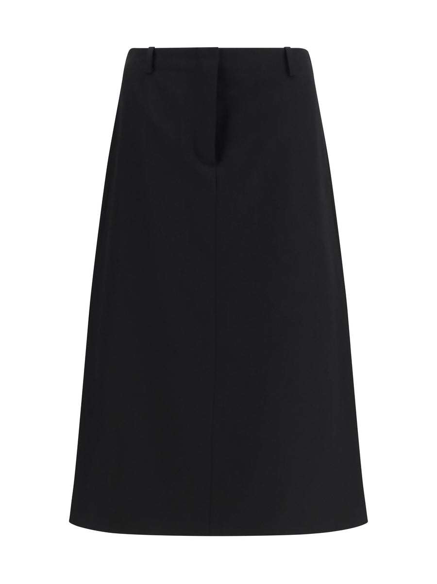 Grain De Poudre Skirt Nero Fleece Wool Ovis Aries