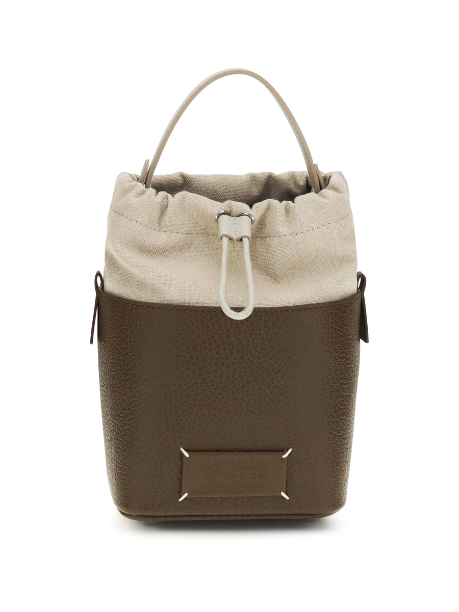 Maison Margiela 100% calf leather (Bos Taurus) bucket bag in beige