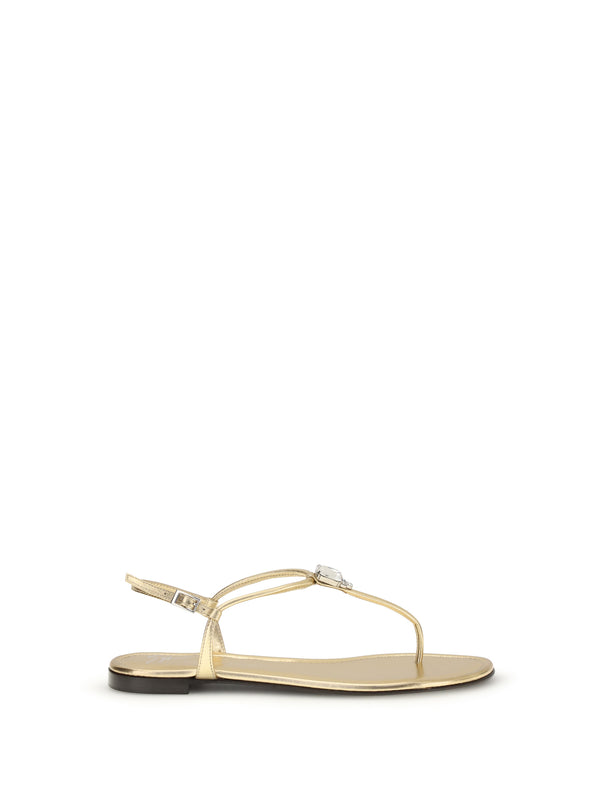 Giuseppe Zanotti Upper: 100% calf leather (Bos Taurus); Sole: 50% calf leather (Bos Taurus) sandals in gold
