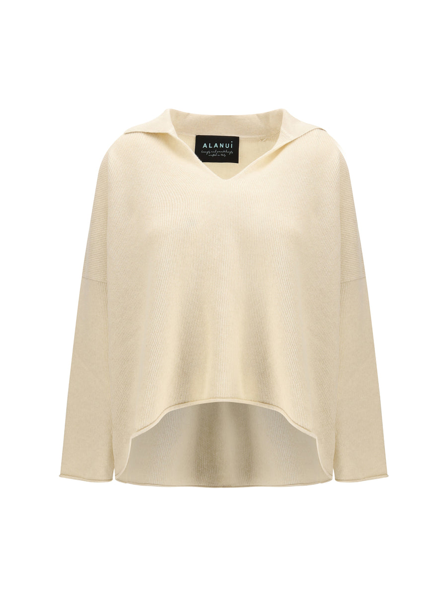 Alanui 71% Kashmir/Capra Hircus; 19% Silk; 10% Polyester sweater in beige