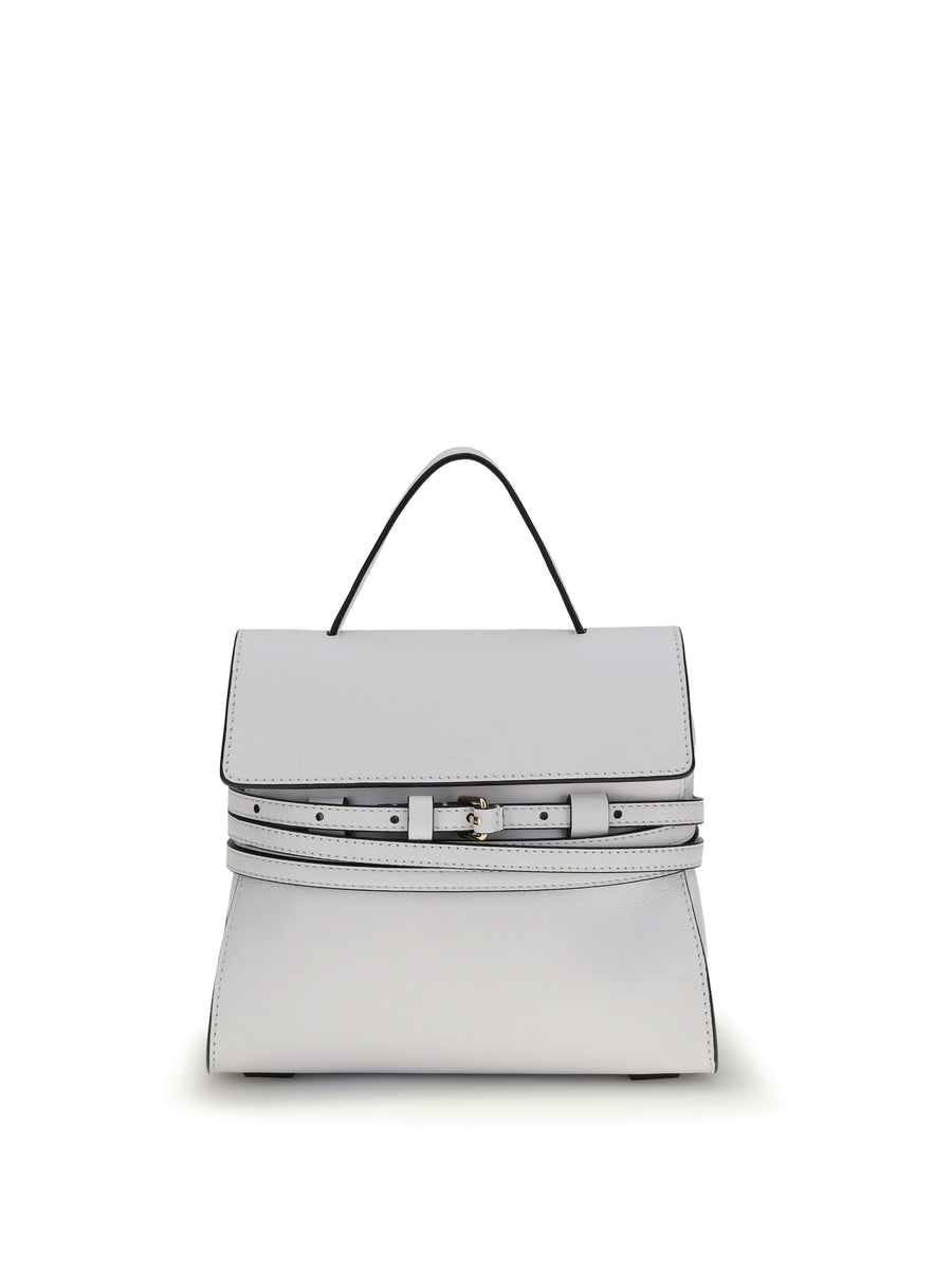 Moschino 100% Calf Leather Bos Taurus top handle bag in white