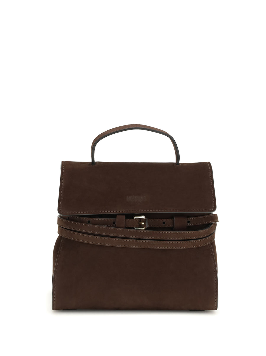 Moschino 100% Calf Leather Bos Taurus top handle bag in brown