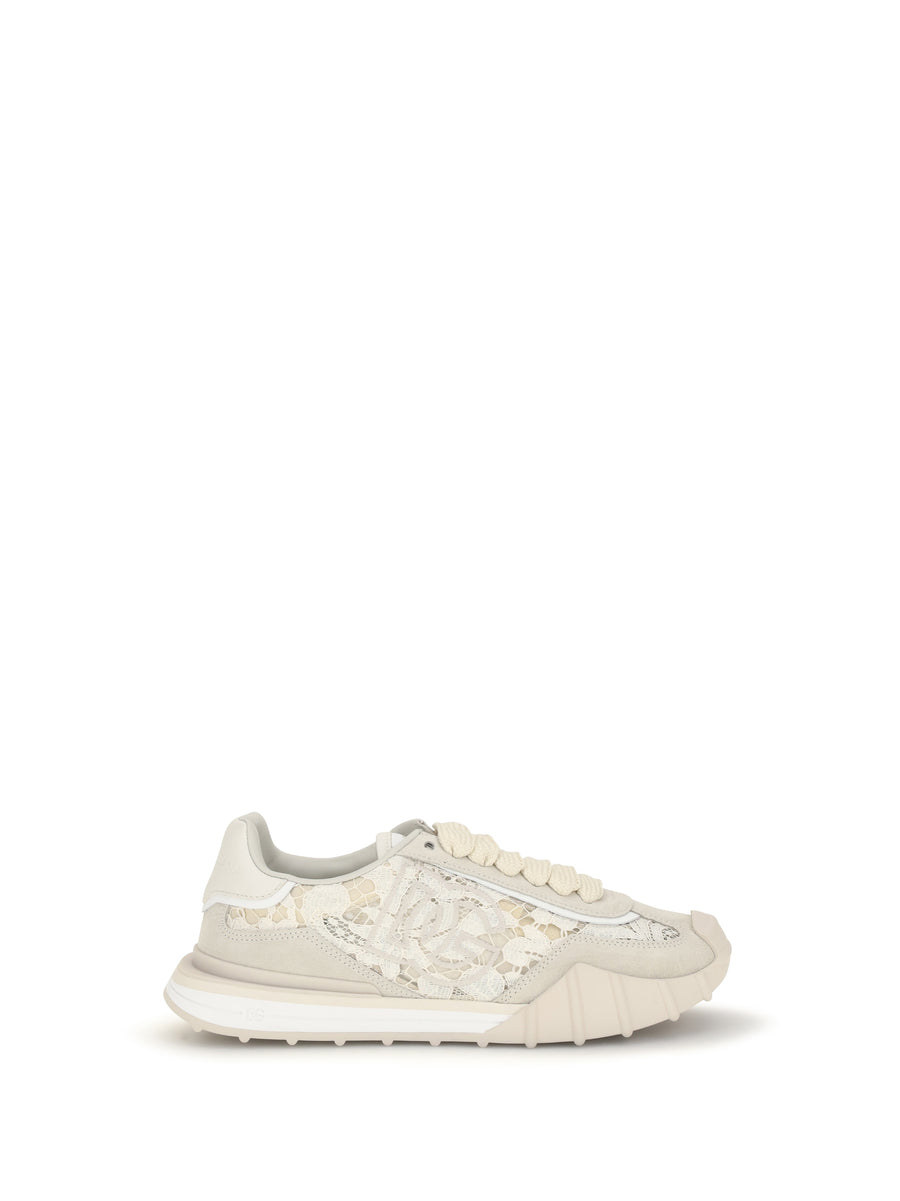 Dolce & Gabbana Upper: 50% calf leather sneaker in beige