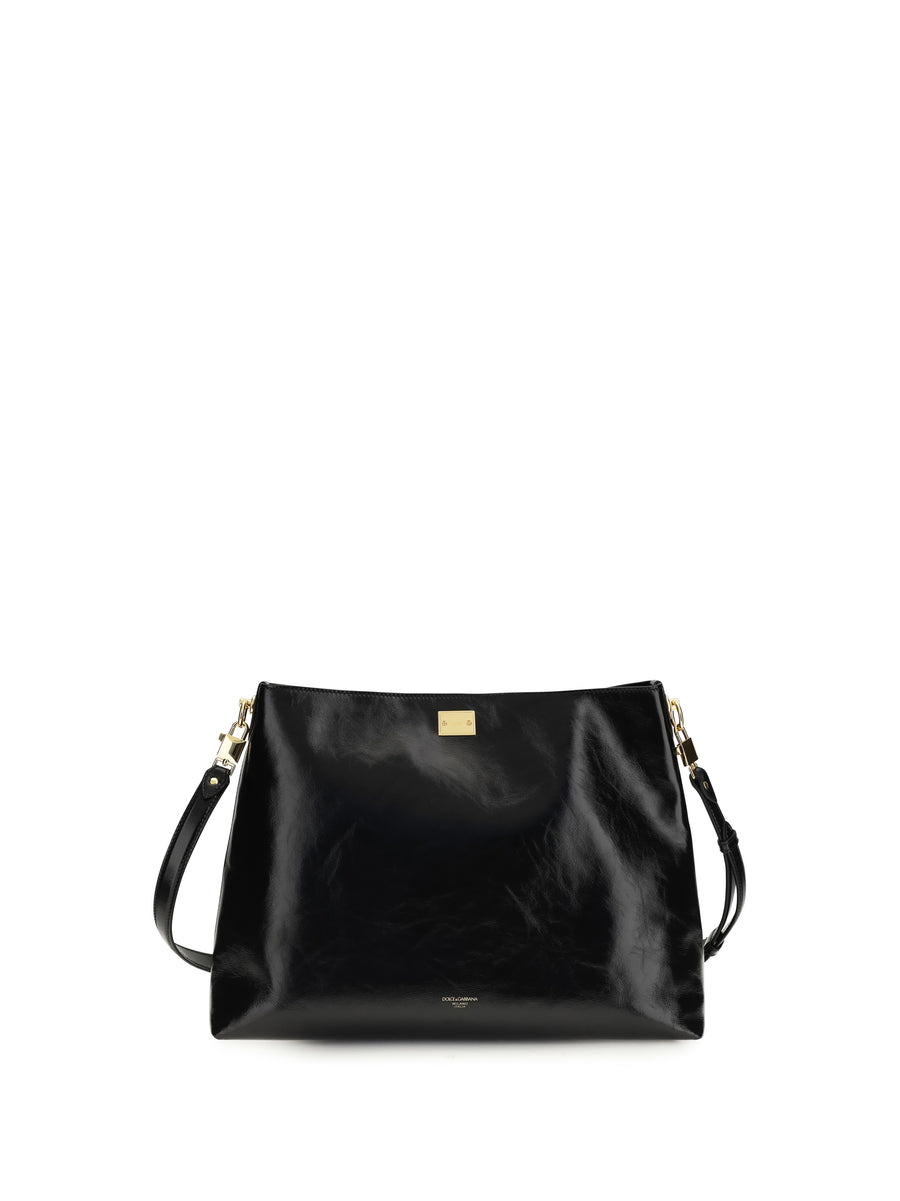 Dolce & Gabbana 100% calf leather (Bos Taurus) shoulder bag in black
