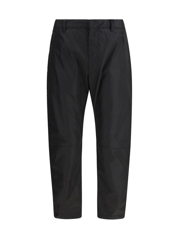 Prada 100% Recycled polyamide trousers in black