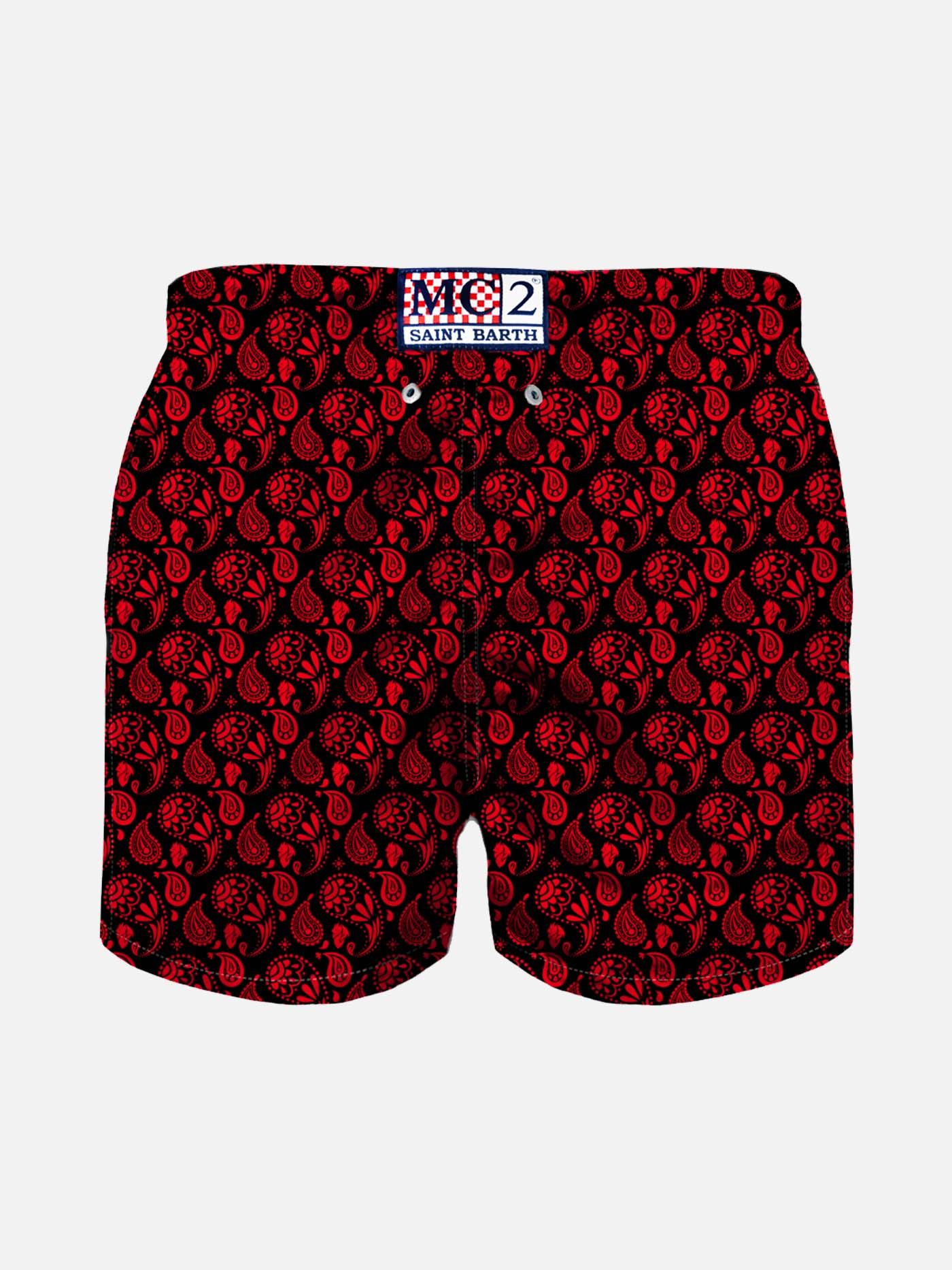 Boy Light Fabric Swim Shorts With Milan Paisley Print | Special Edition __single__ Swimshort