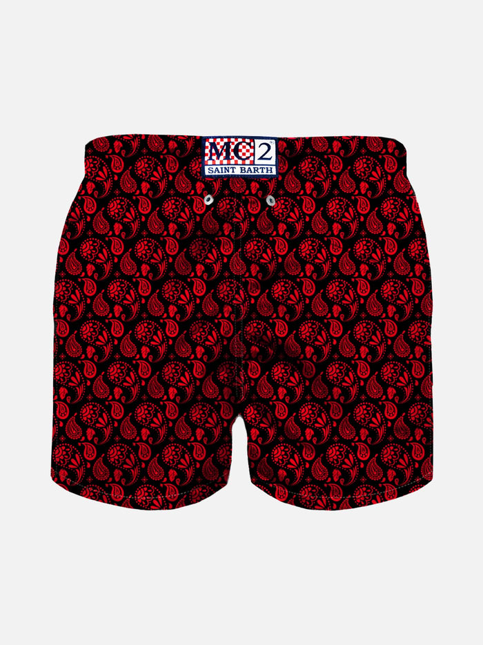 Boy Light Fabric Swim Shorts With Milan Paisley Print | Special Edition __single__ Swimshort