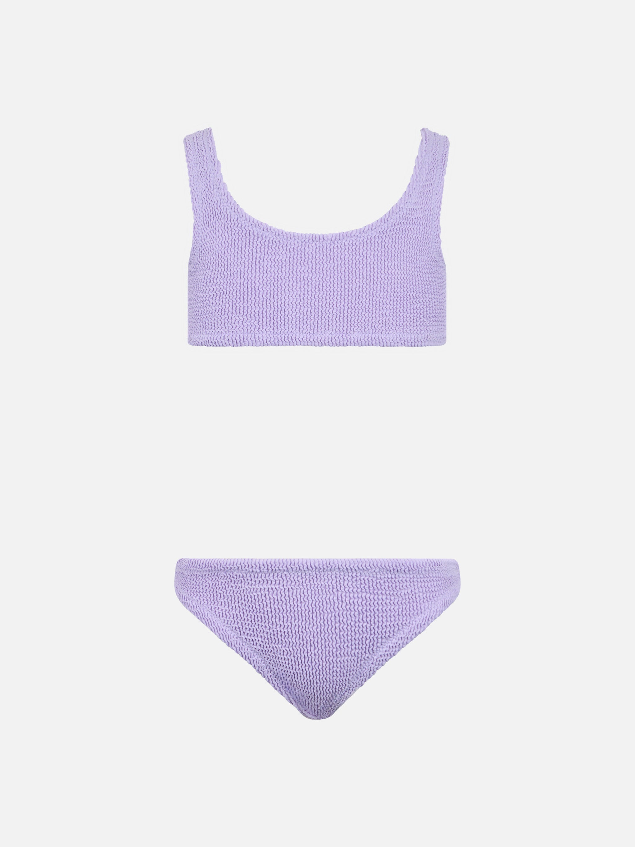 Lilac Crinkle Classic Bralette Bikini Baker Pink