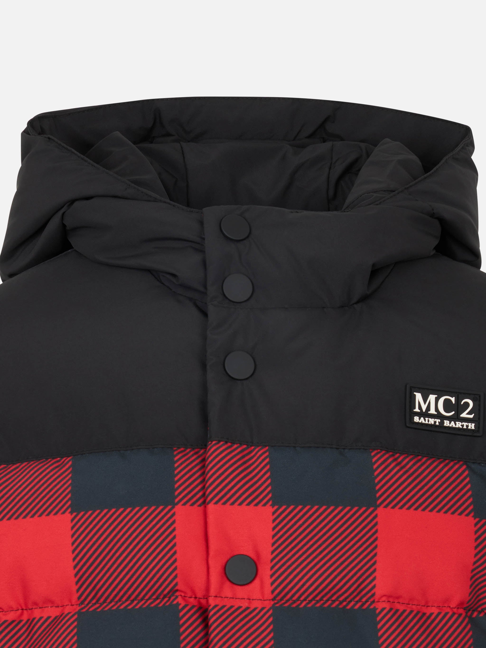 Boy Hooded Down Padded Jacket Baxter With Bart Simpson Print | The Simpsons Special Edition Red