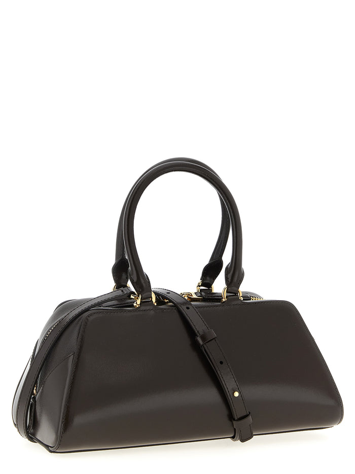 Antigona East-West small handbag Brown Calfskin Leather (bos Taurus) Hand Bags