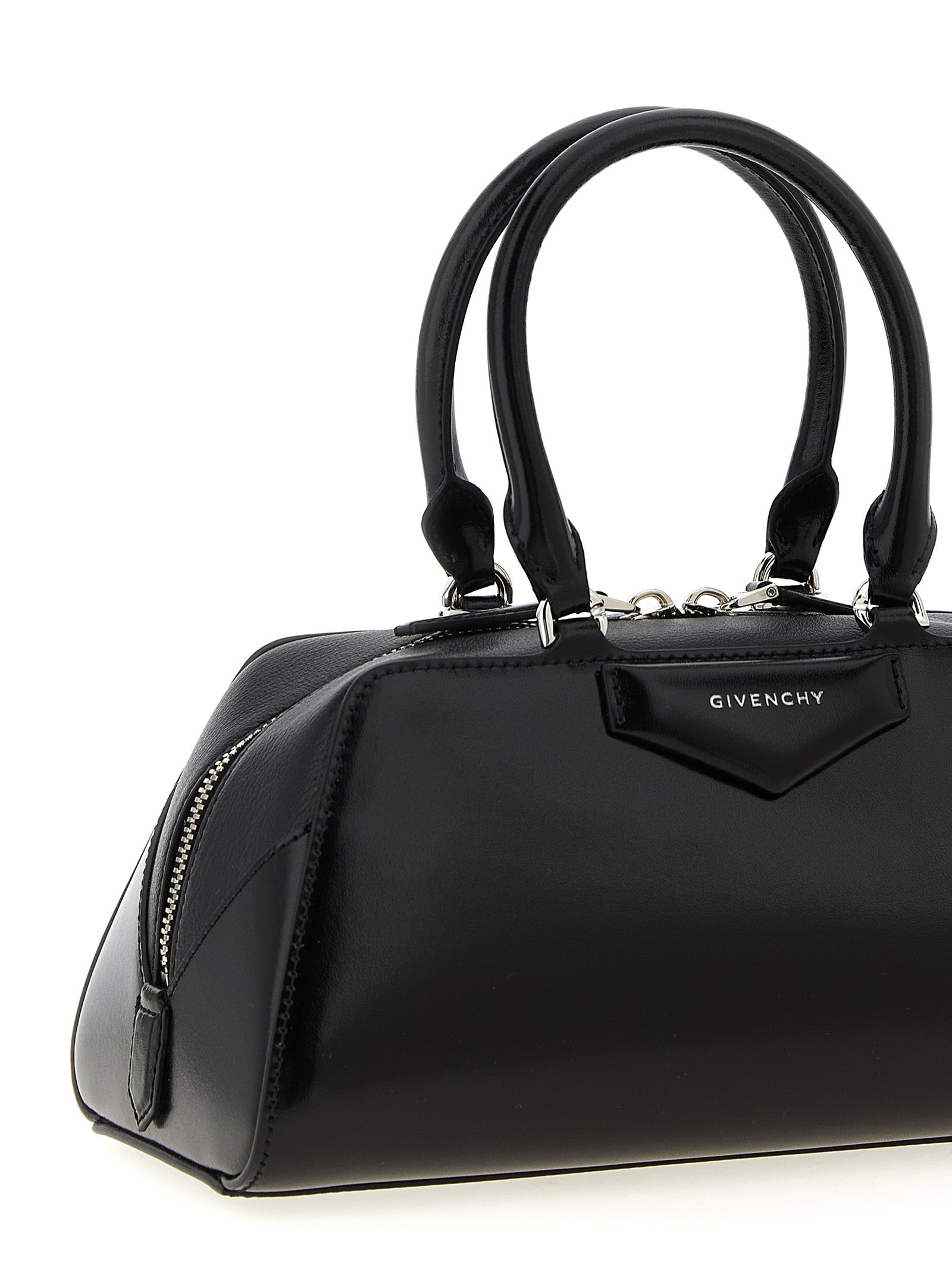 Antigona East-West small handbag Black Calfskin Leather (bos Taurus) Hand Bags