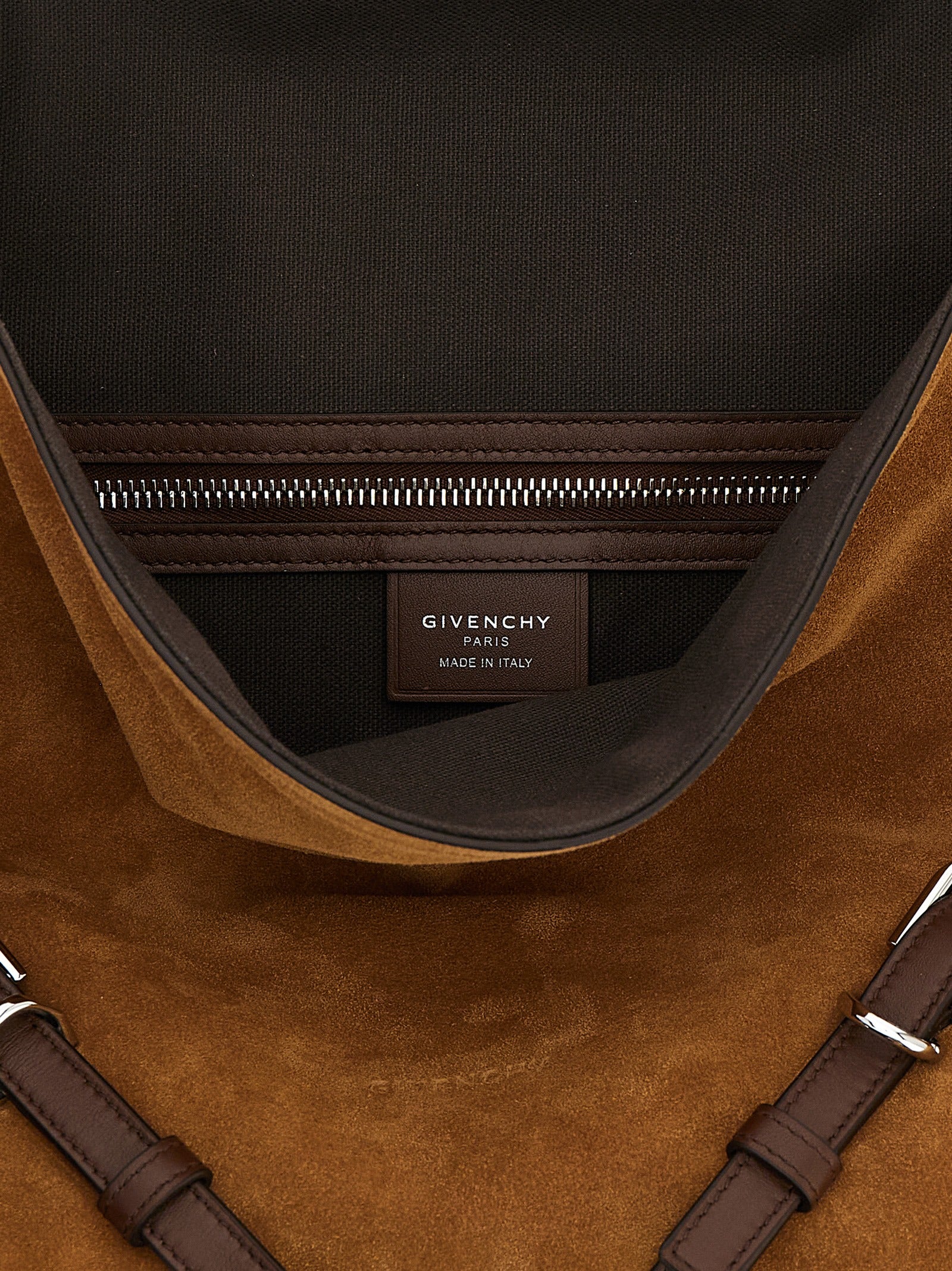 Voyou Medium Shoulder Bag Brown Calfskin Leather