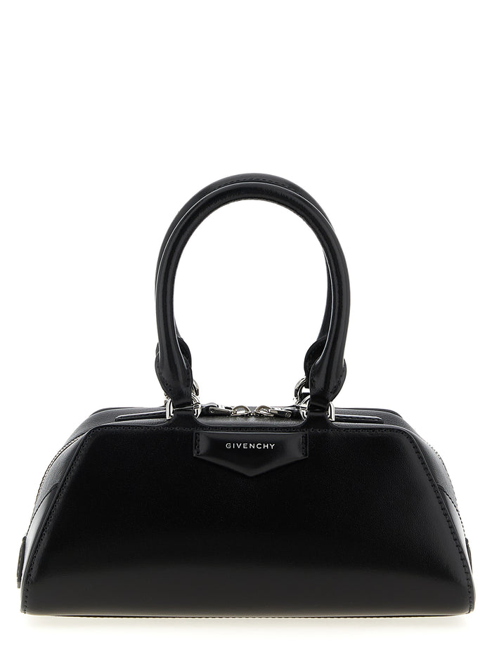 Antigona East-West mini handbag Black Calfskin Leather (bos Taurus) Hand Bags
