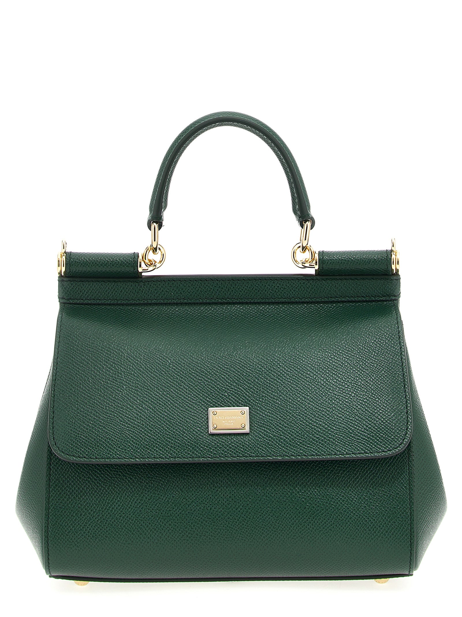 Sicily medium handbag Green Calfskin Leather (bos Taurus) Hand Bags