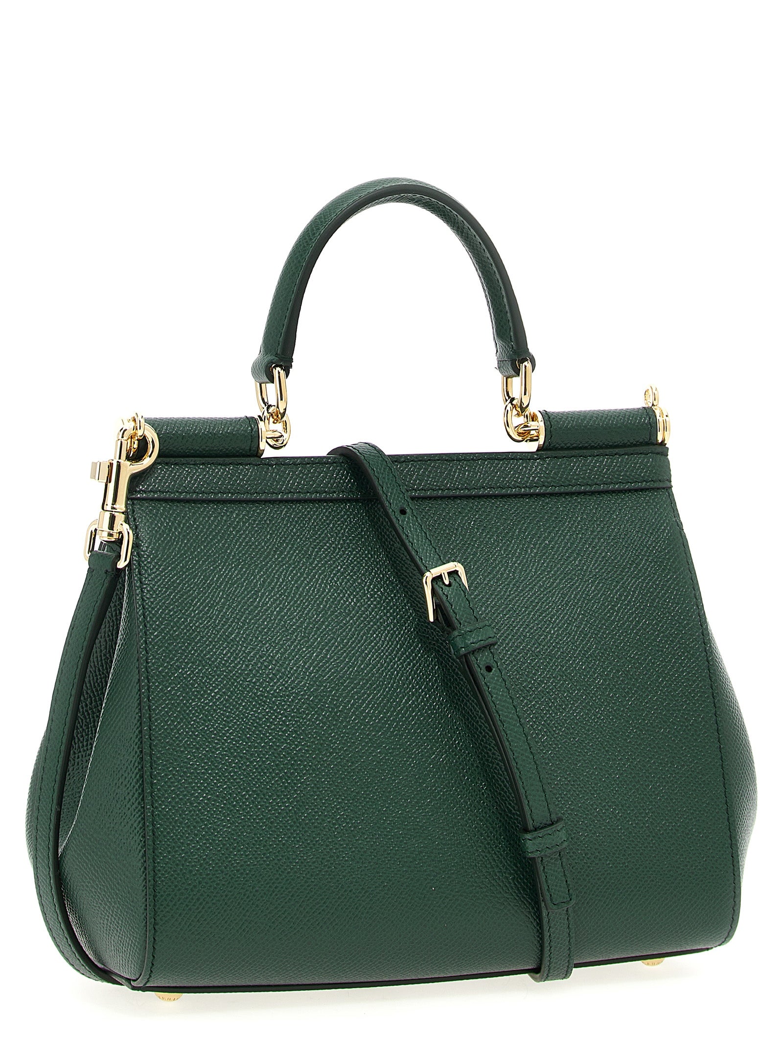 Sicily medium handbag Green Calfskin Leather (bos Taurus) Hand Bags