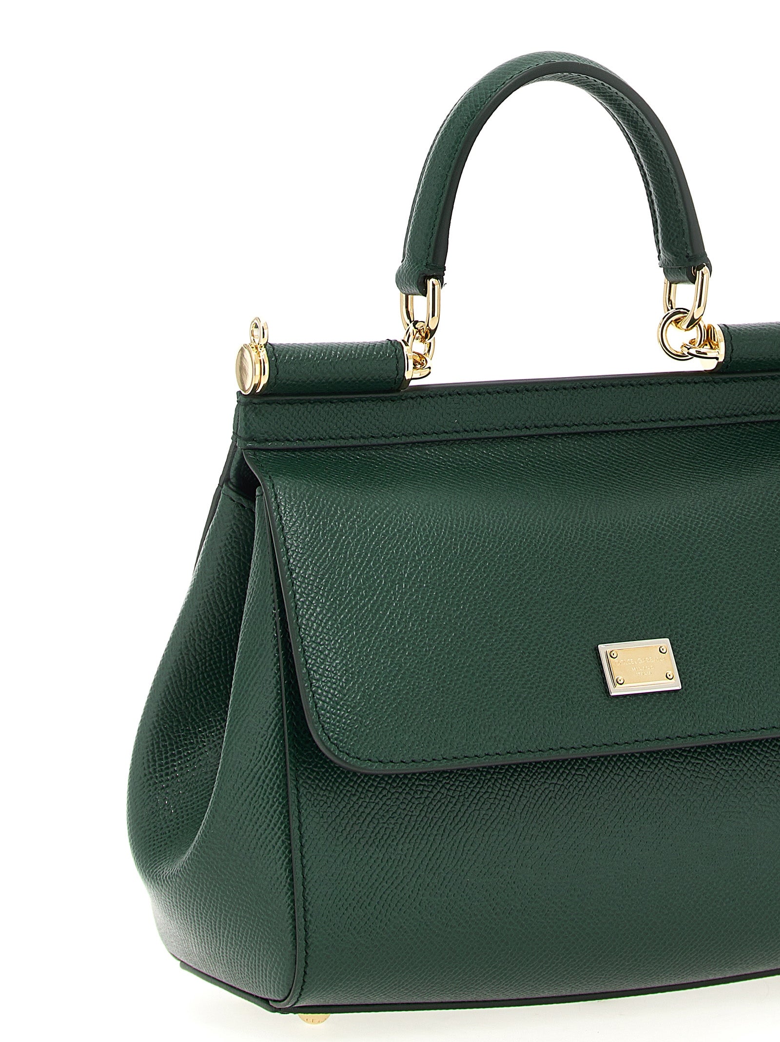 Sicily medium handbag Green Calfskin Leather (bos Taurus) Hand Bags