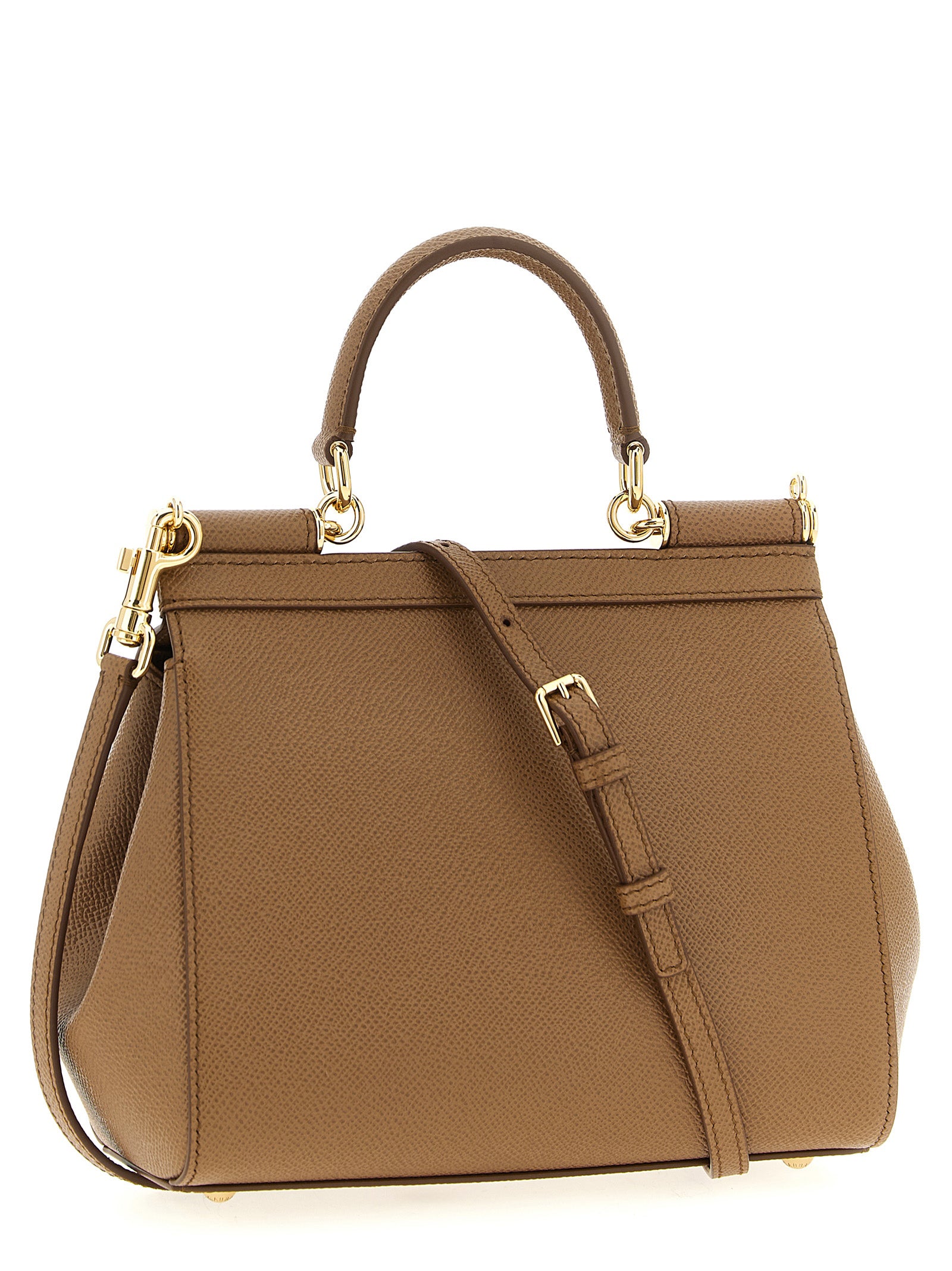 Sicily medium handbag Brown Calfskin Leather (bos Taurus) Hand Bags