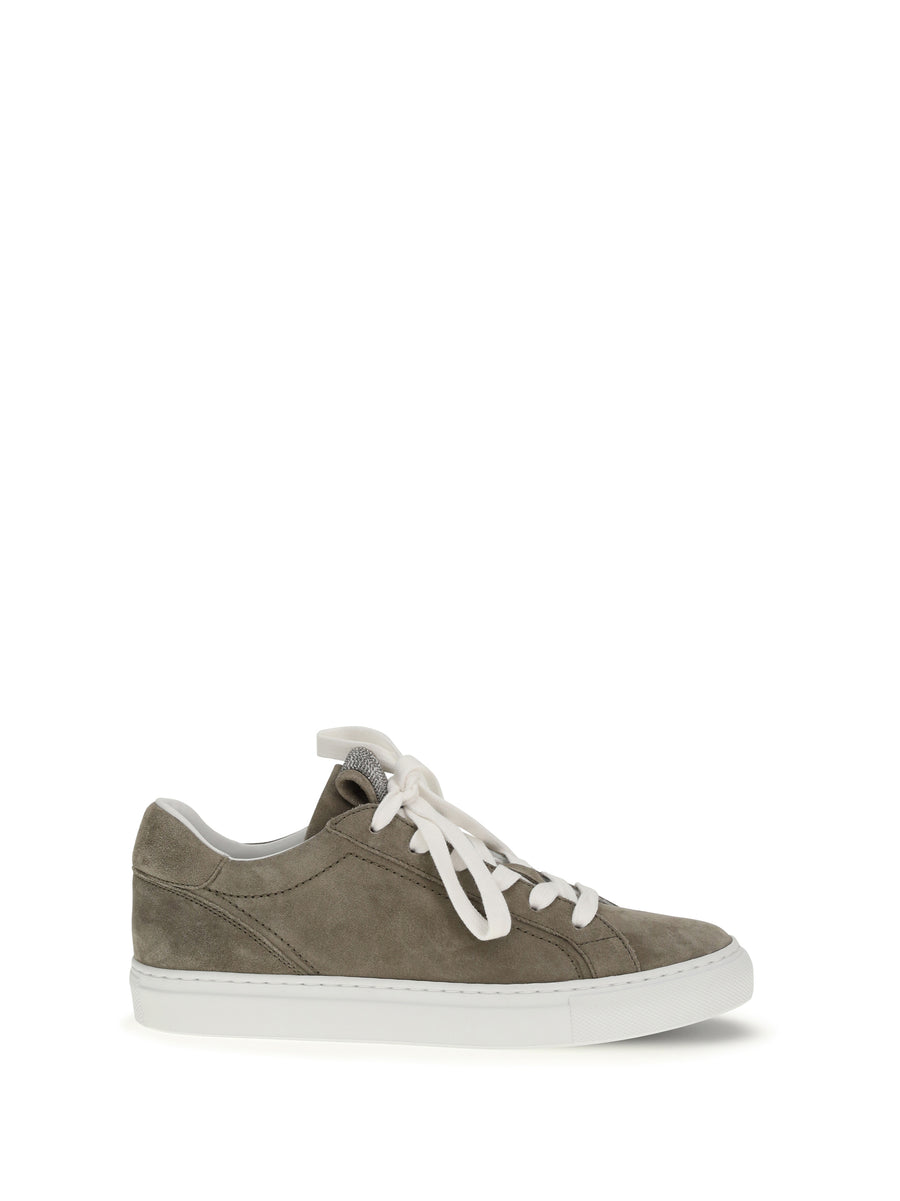Brunello Cucinelli Upper: 100% Calf Leather; Sole: 100% Rubber sneaker in gray
