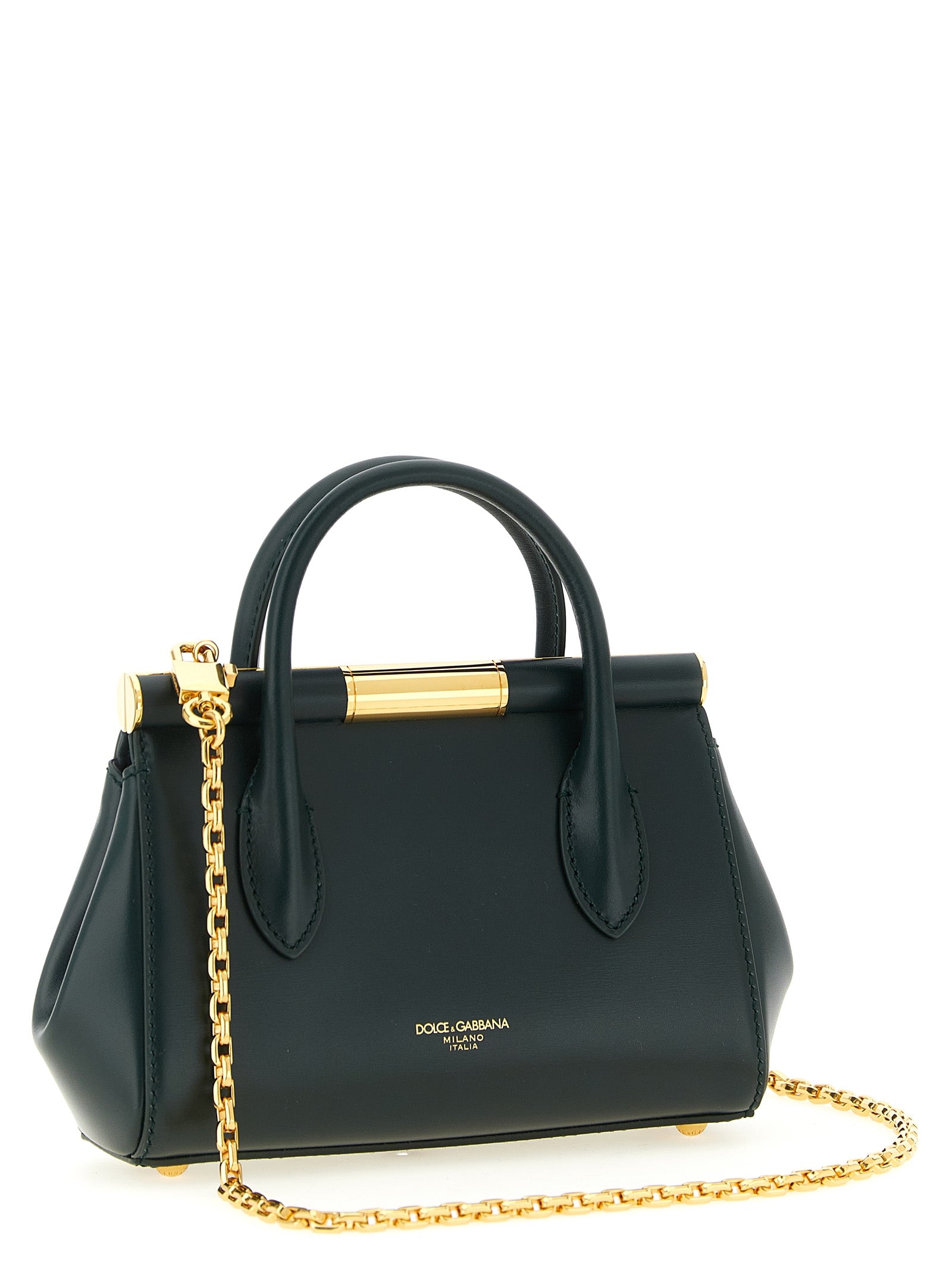 Marlene day mini handbag Green Calfskin Leather (bos Taurus) Hand Bags