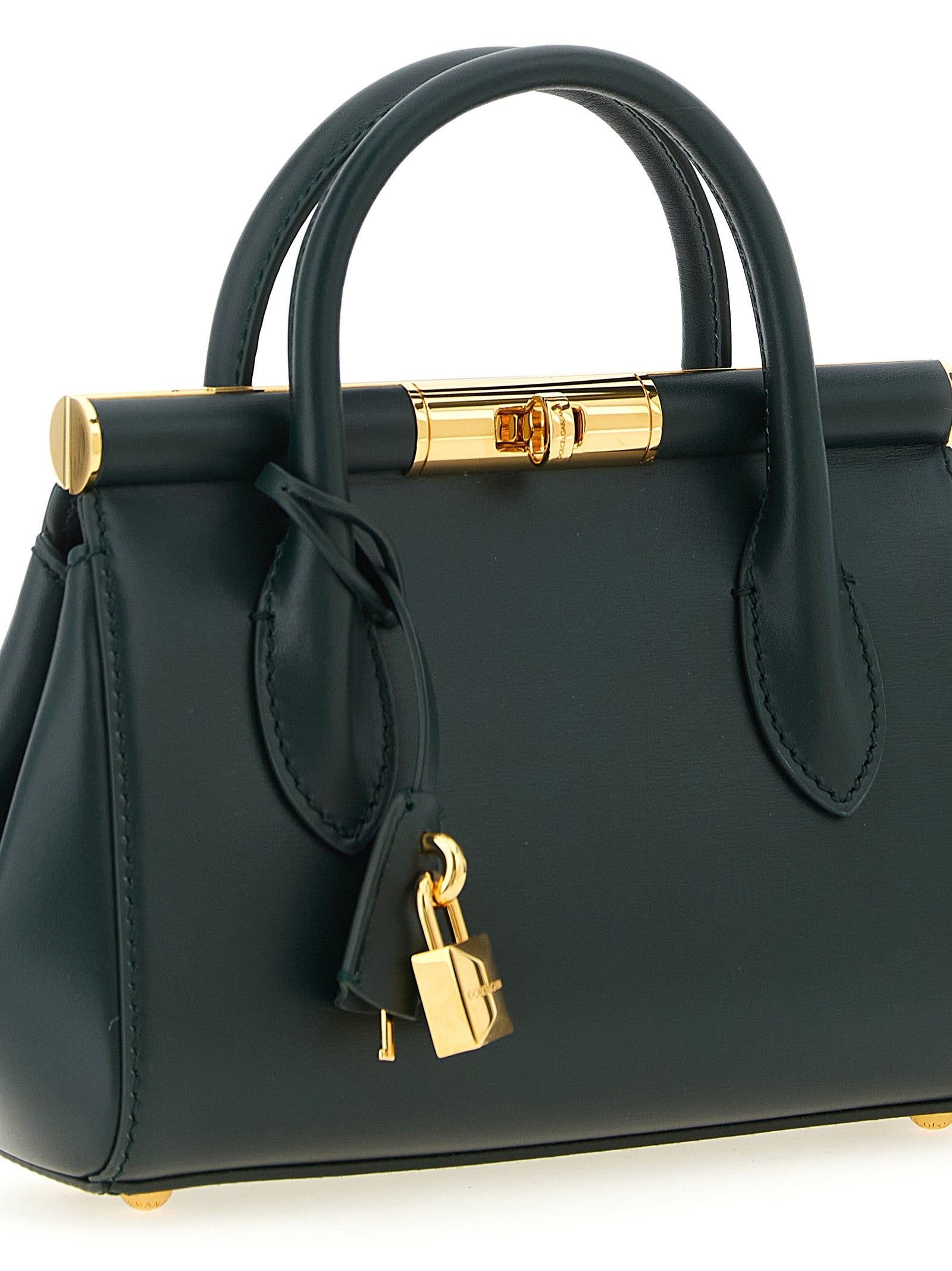 Marlene day mini handbag Green Calfskin Leather (bos Taurus) Hand Bags