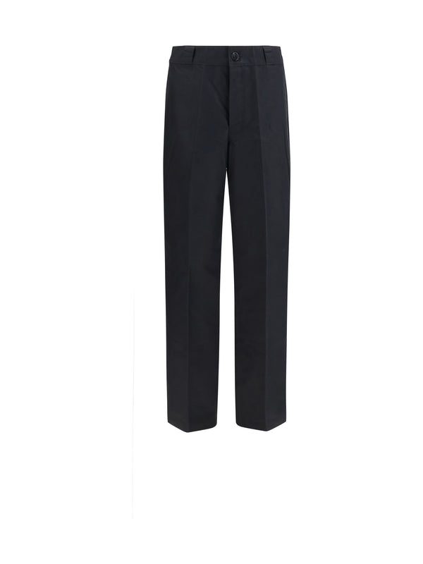 Prada 51% Cotton trousers in black