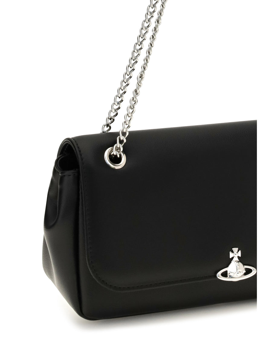 Chain Crossbody Bag Black Polyester Wallets & Purses