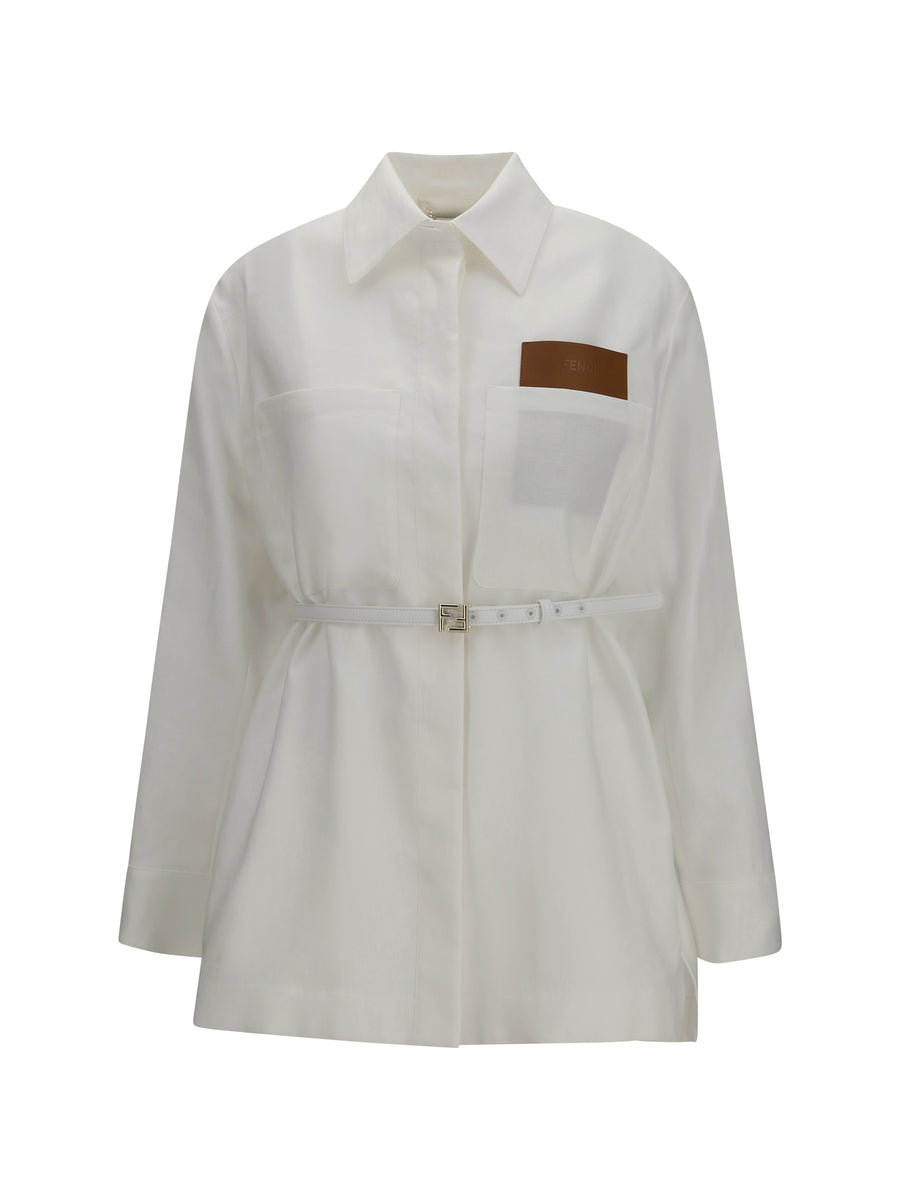 Fendi 71% Linen jacket in white